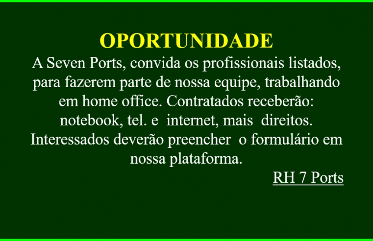 Inicio Operacional do Sistema Seven Ports