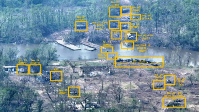 Rússia perde mais e 500 soldados, na travessia de do Rio Ordones. A artilharia Ucraniana aniquila um batalhão inteiro