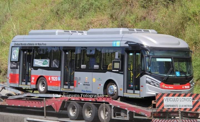 São Paulo apresenta onibus elétrico.